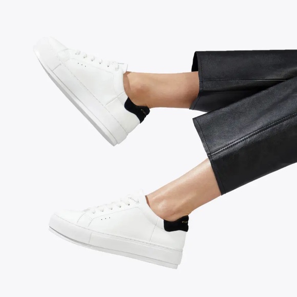 KURT GEIGER LONDON LANEY SNEAKER COLOUR: WHITE BLACK women size 6.5 gently used
